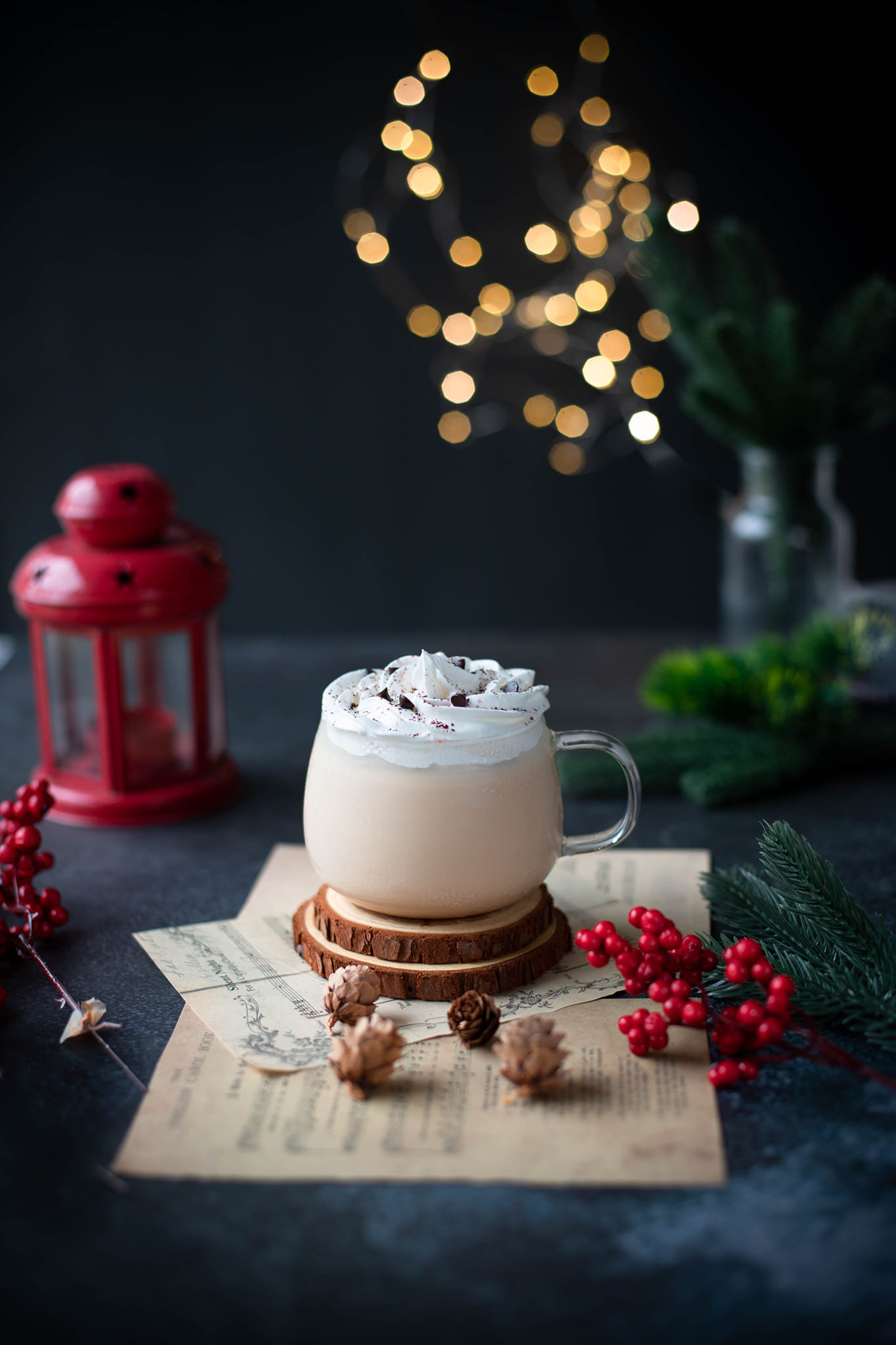 Cup of cappuccino with cream